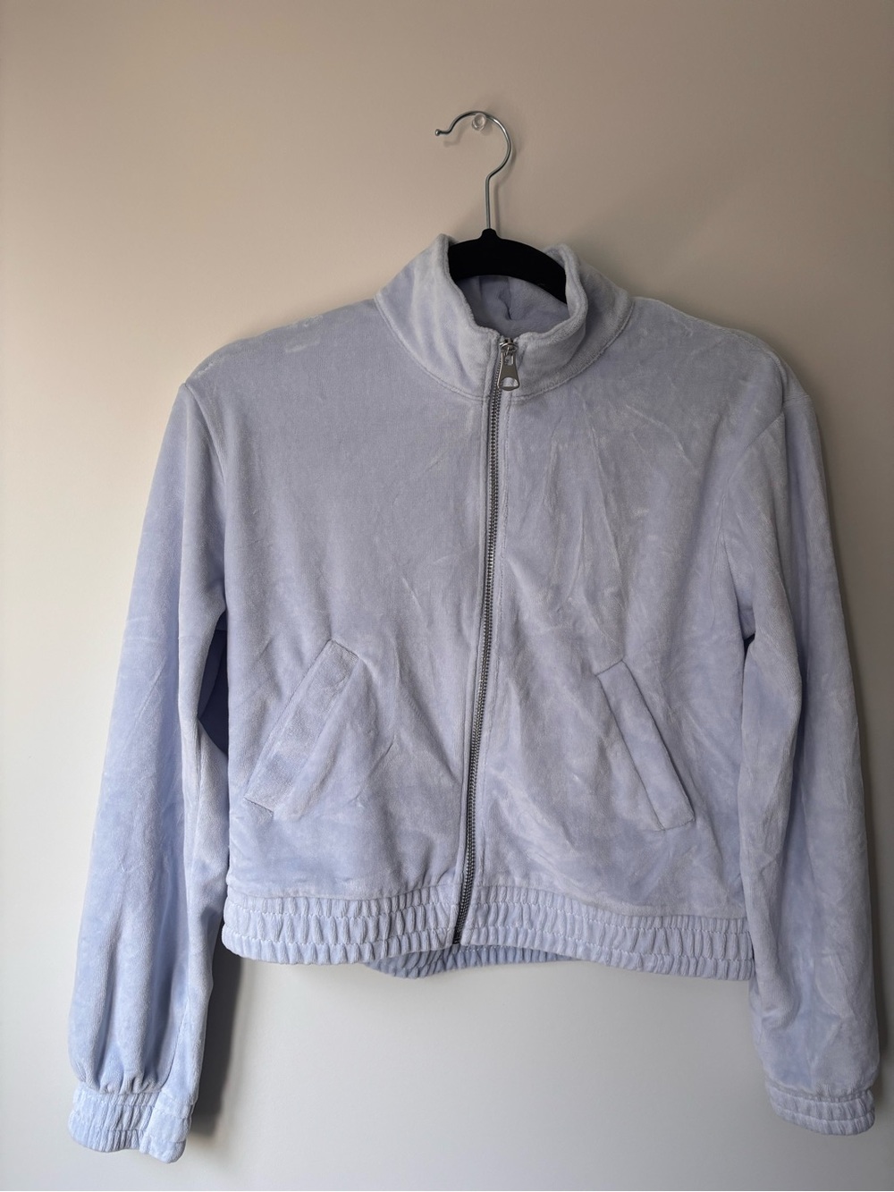 Divided Light blue Zip-Up matching velour set